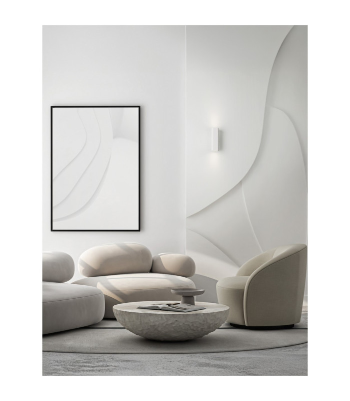 Serene Plaster Wall Lamp Sandy White GU10 2x10W-2