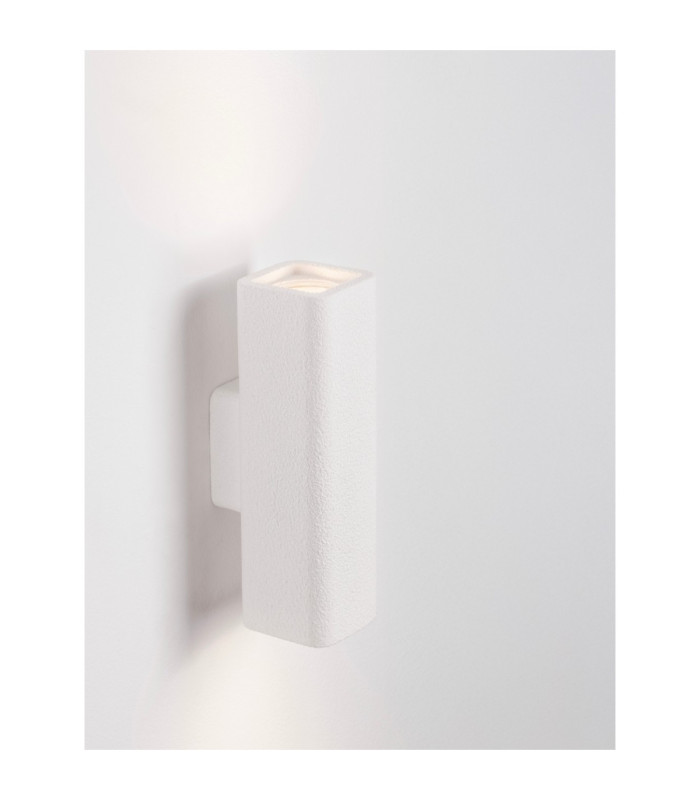 Serene Plaster Wall Lamp Sandy White GU10 2x10W-5