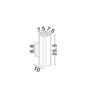 Otello Plaster Wall Lamp Sandy White GU10 2x10W-2