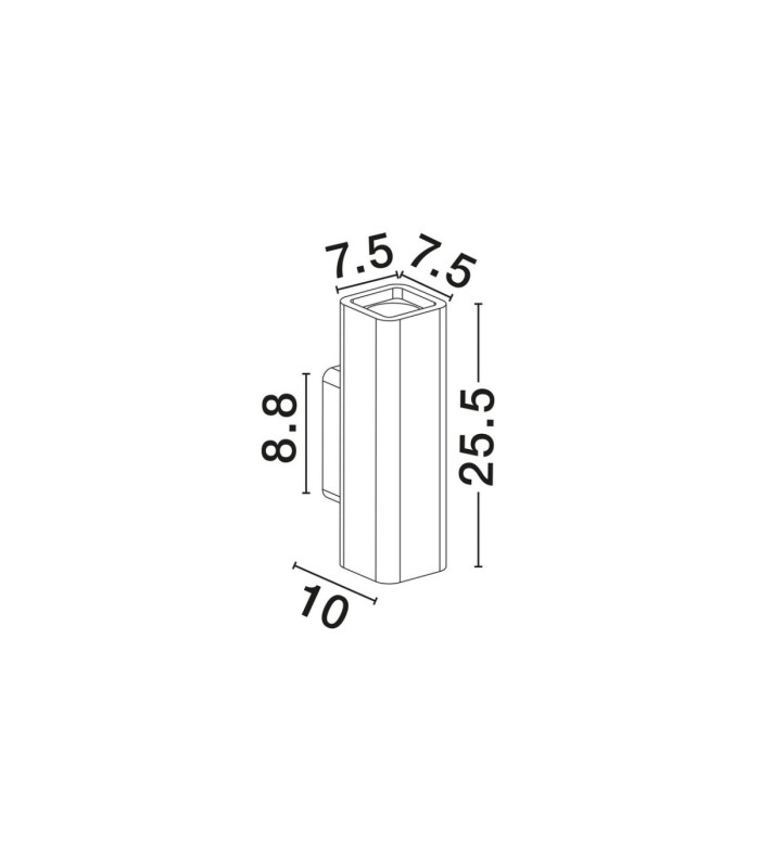 Otello Plaster Wall Lamp Sandy White GU10 2x10W-2