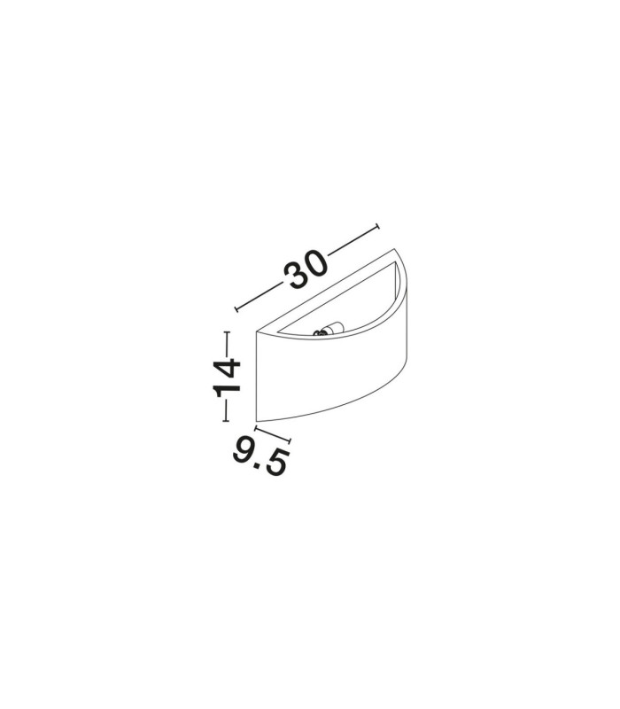 Anello Plaster Wall Lamp Sandy White E14 1x5W-7