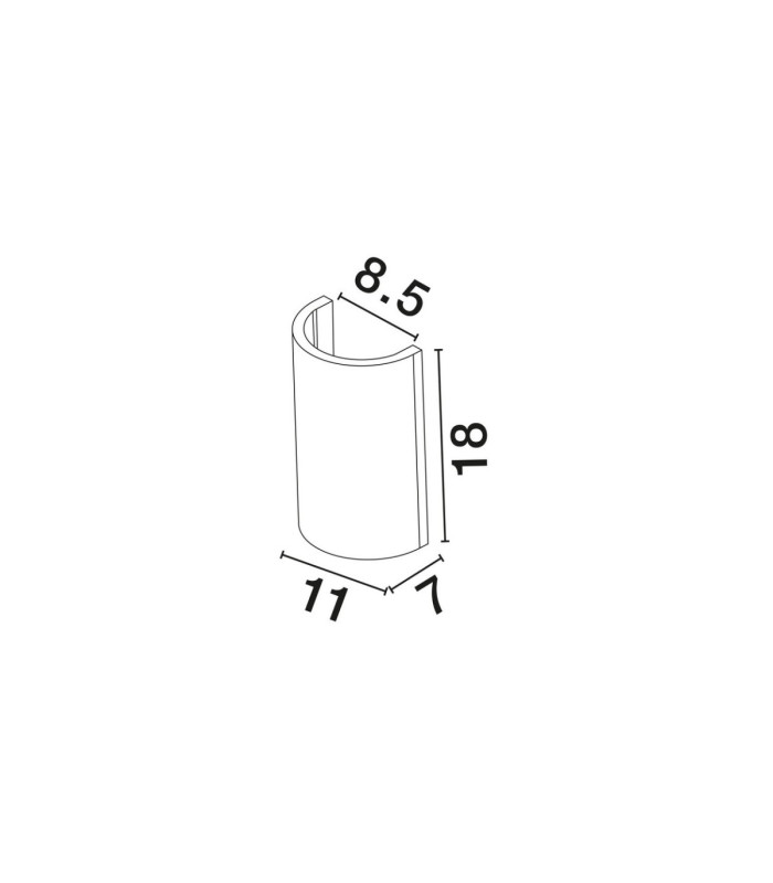 Luz Plaster Wall Lamp Sandy White LED G9 1x5W-7