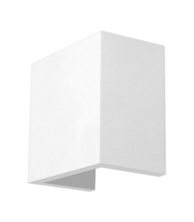 Sandro Up Down Square 12.5cm Plaster Wall Lamp White LED G9 1x5W-1