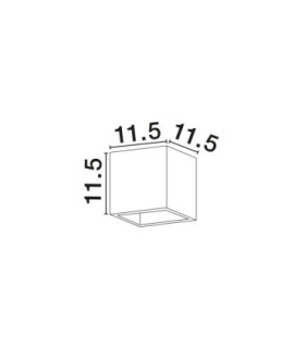 Sandro Up Down Square 11.5cm Plaster Wall Lamp White LED G9 1x5W-2