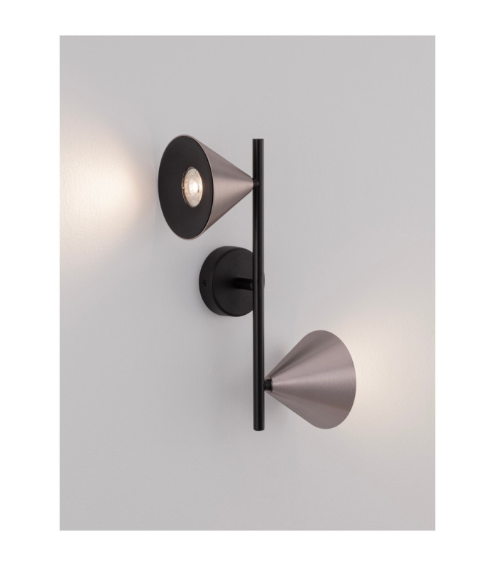 Conico Up & Down Wall Lamp Oxide Coffee Black LED GU10 2x10W-5