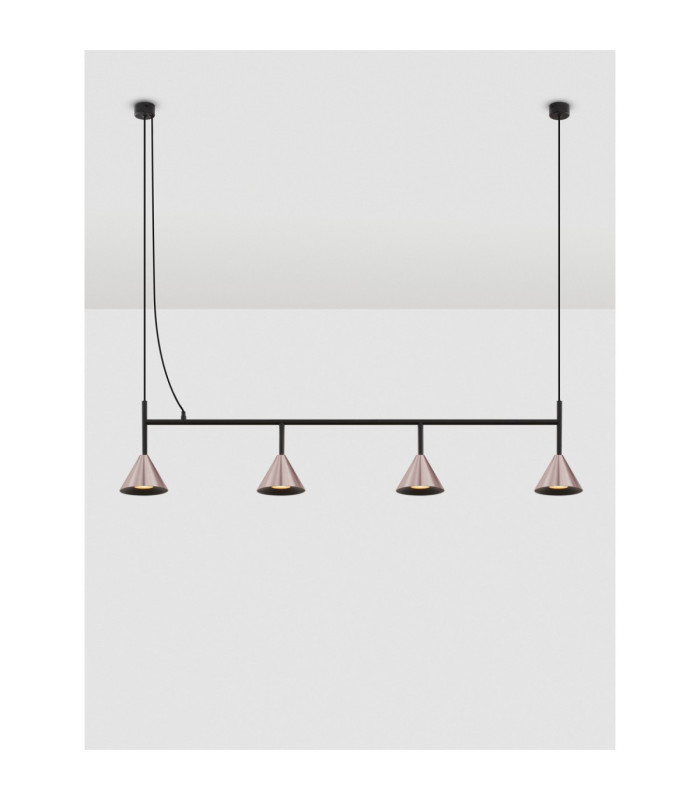 Conico Bar Pendant Ceiling Light Oxide Coffee Black LED GU10 4x10W-2