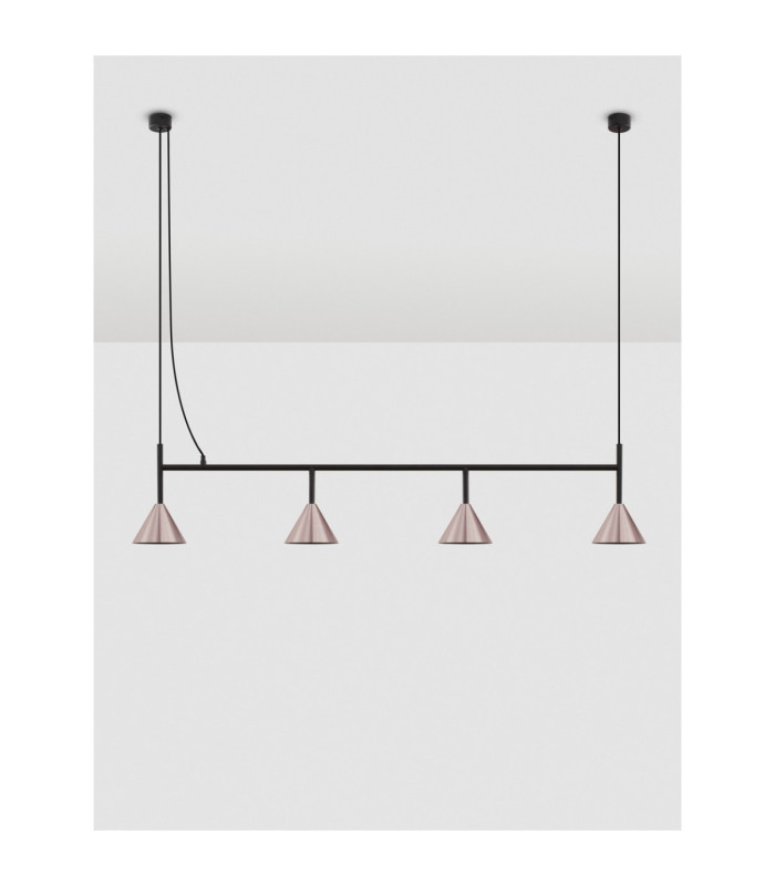 Conico Bar Pendant Ceiling Light Oxide Coffee Black LED GU10 4x10W-3