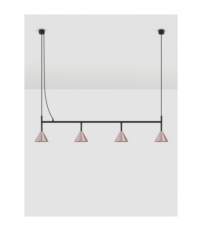 Conico Bar Pendant Ceiling Light Oxide Coffee Black LED GU10 4x10W-4