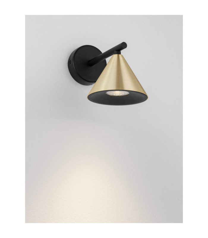 Conico Dome Wall Lamp Oxide Gold Black LED GU10 1x10W-5