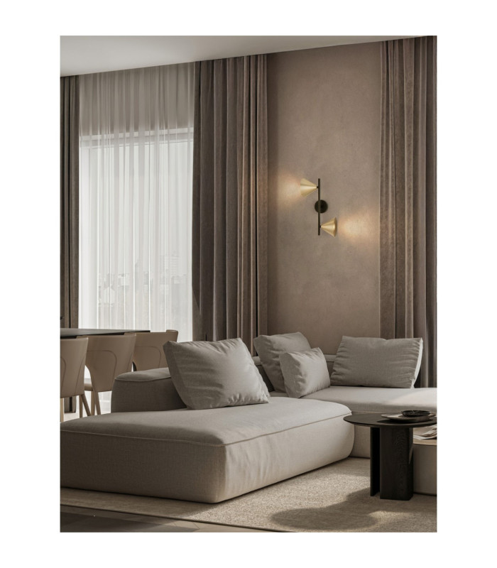 Conico Up & Down Wall Lamp Oxide Gold Black LED GU10 2x10W-2