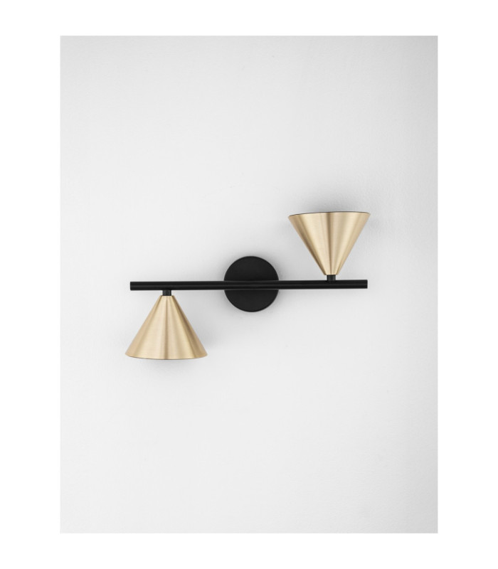 Conico Up & Down Wall Lamp Oxide Gold Black LED GU10 2x10W-3