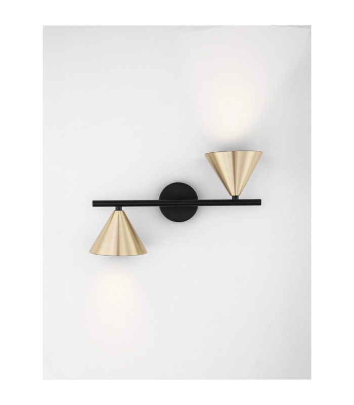Conico Up & Down Wall Lamp Oxide Gold Black LED GU10 2x10W-4
