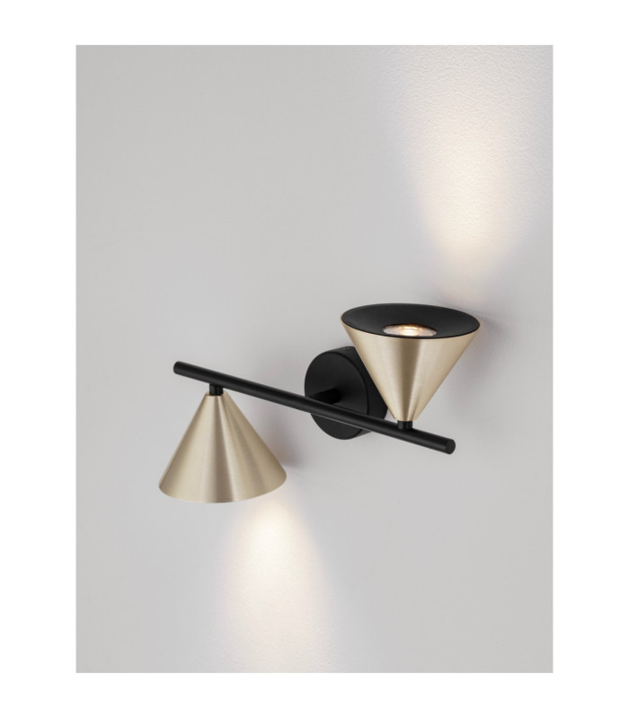 Conico Up & Down Wall Lamp Oxide Gold Black LED GU10 2x10W-5
