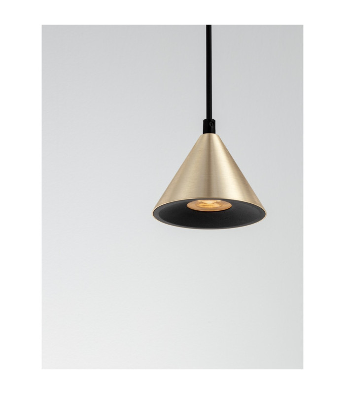 Conico Slim Pendant Ceiling Light Oxide Gold Black LED GU10 1x10W-2
