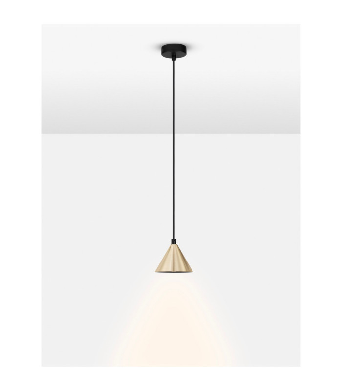 Conico Slim Pendant Ceiling Light Oxide Gold Black LED GU10 1x10W-4