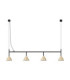 Conico Bar Pendant Ceiling Light Oxide Gold Black LED GU10 4x10W-1