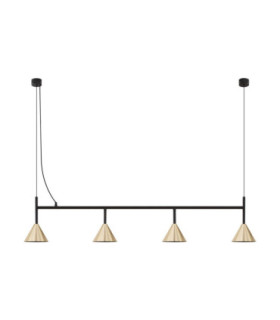 Conico Bar Pendant Ceiling Light Oxide Gold Black LED GU10 4x10W-1