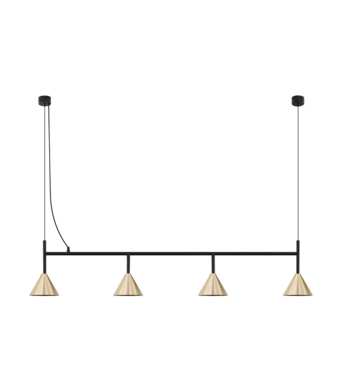 Conico Bar Pendant Ceiling Light Oxide Gold Black LED GU10 4x10W-1