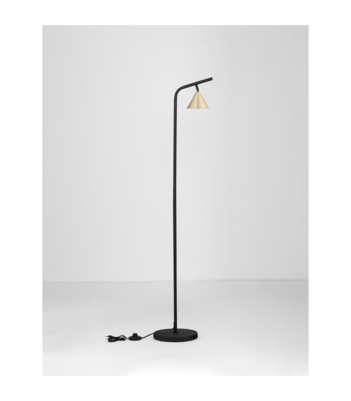 Conico Task Floor Lamp Oxide Gold Black LED GU10 1x10W-3