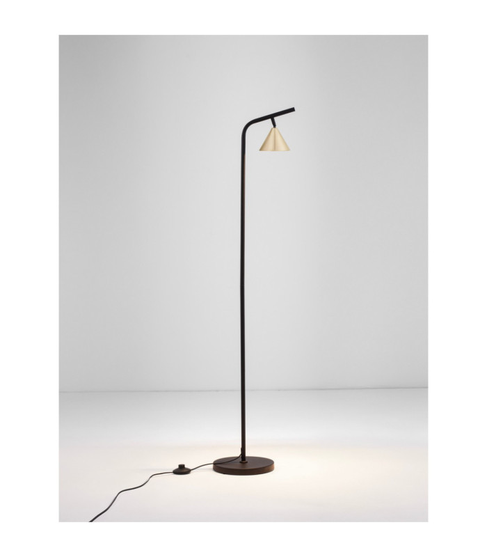 Conico Task Floor Lamp Oxide Gold Black LED GU10 1x10W-4