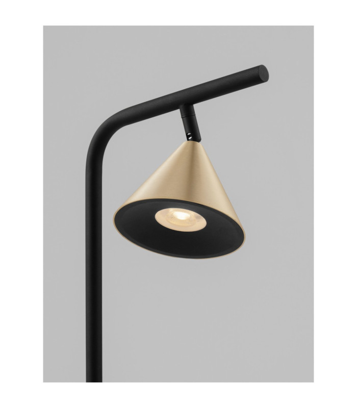 Conico Task Floor Lamp Oxide Gold Black LED GU10 1x10W-5