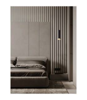 Luvia Slim Pendant Ceiling Light Oxide Gold Black LED GU10 1x10W-2