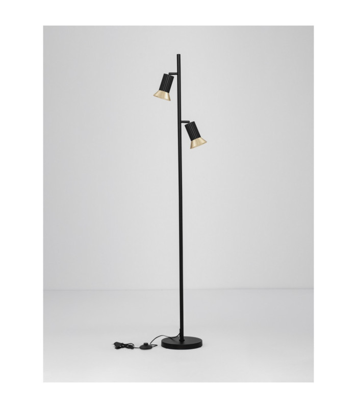 Luvia Multi Arm Floor Lamp Oxide Gold Black LED GU10 2x10W-3