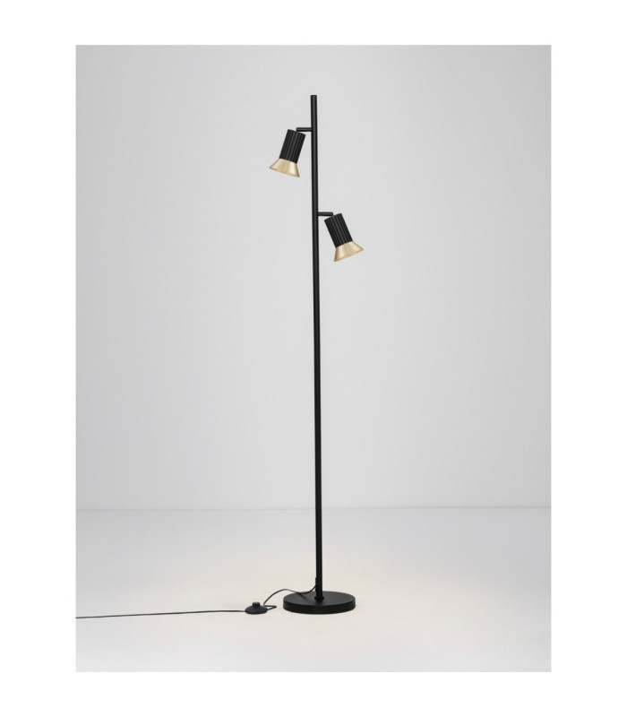 Luvia Multi Arm Floor Lamp Oxide Gold Black LED GU10 2x10W-4
