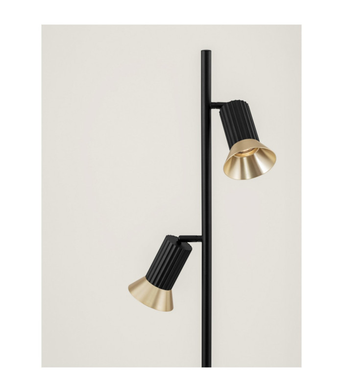 Luvia Multi Arm Floor Lamp Oxide Gold Black LED GU10 2x10W-5
