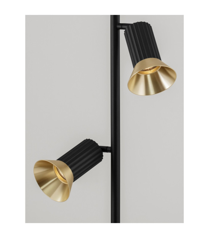 Luvia Multi Arm Floor Lamp Oxide Gold Black LED GU10 2x10W-7