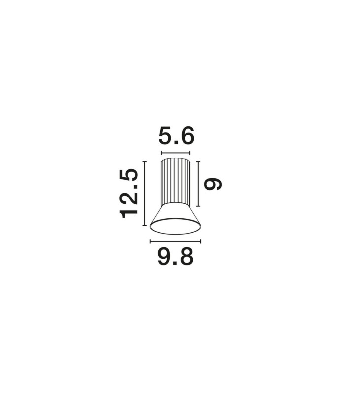 Luvia Surface Mounted Downlight Oxide Bronze Black LED GU10 1x10W-7