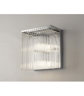 Wall Lamp 3 Light Polished Chrome, Clear Glass - 2