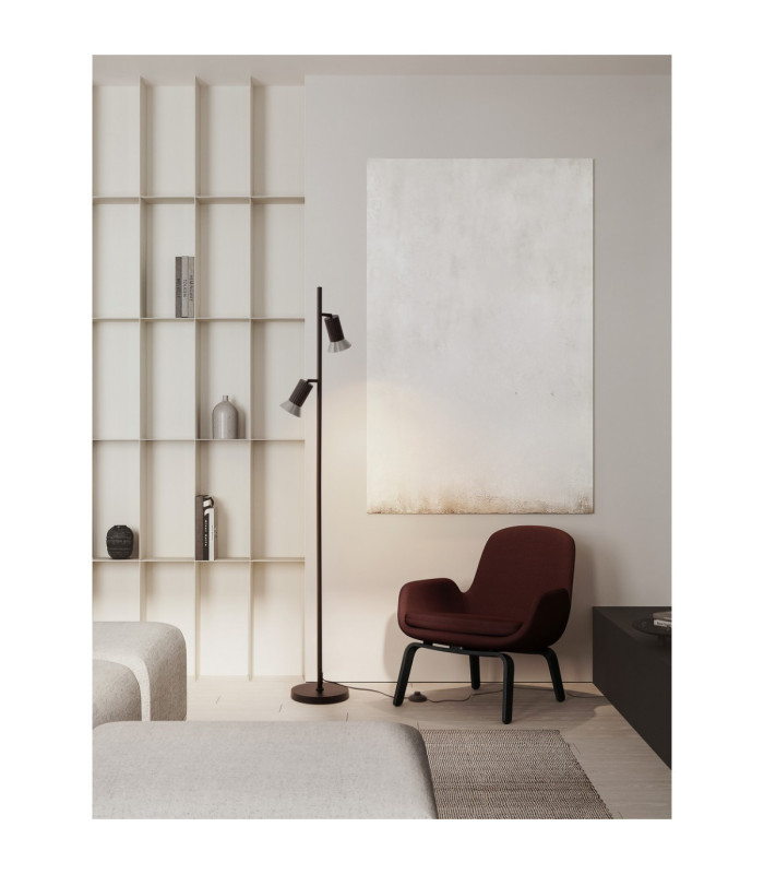Luvia Multi Arm Floor Lamp Oxide Bronze Black LED GU10 2x10W-2