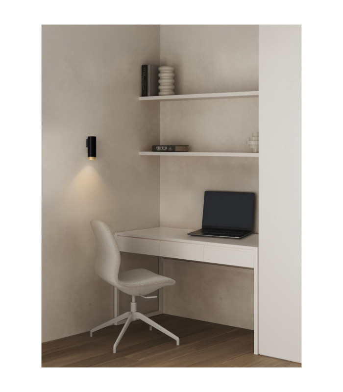 Nessi Wall Lamp Sandy Black Gold LED GU10 1x10W-2