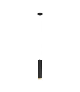 Nessi Slim Pendant Ceiling Light Sandy Black Gold LED GU10 1x10W-1