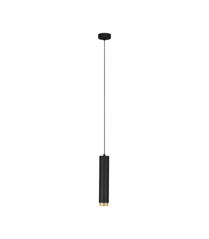 Nessi Slim Pendant Ceiling Light Sandy Black Gold LED GU10 1x10W-1
