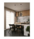 Nessi Slim Pendant Ceiling Light Sandy Black Gold LED GU10 1x10W-2