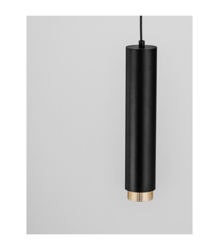 Nessi Slim Pendant Ceiling Light Sandy Black Gold LED GU10 1x10W-5