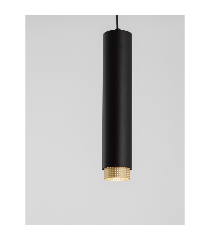 Nessi Slim Pendant Ceiling Light Sandy Black Gold LED GU10 1x10W-6