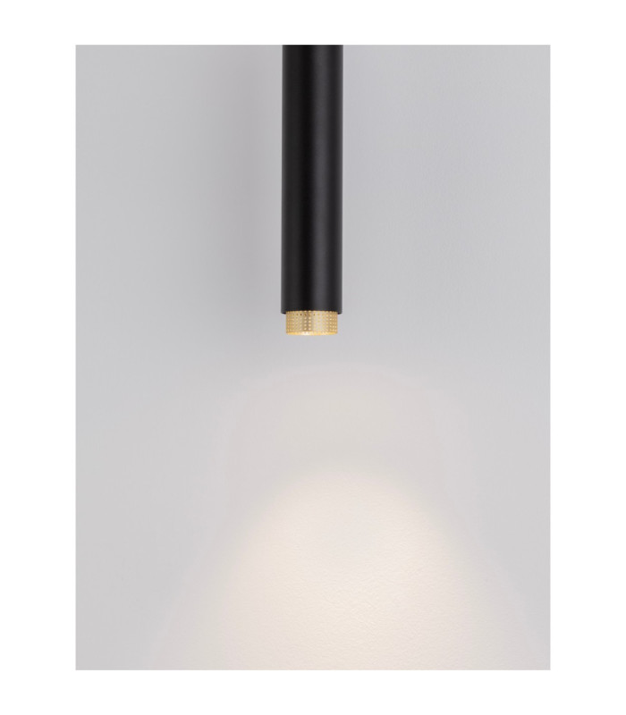 Nessi Slim Pendant Ceiling Light Sandy Black Gold LED GU10 1x10W-7