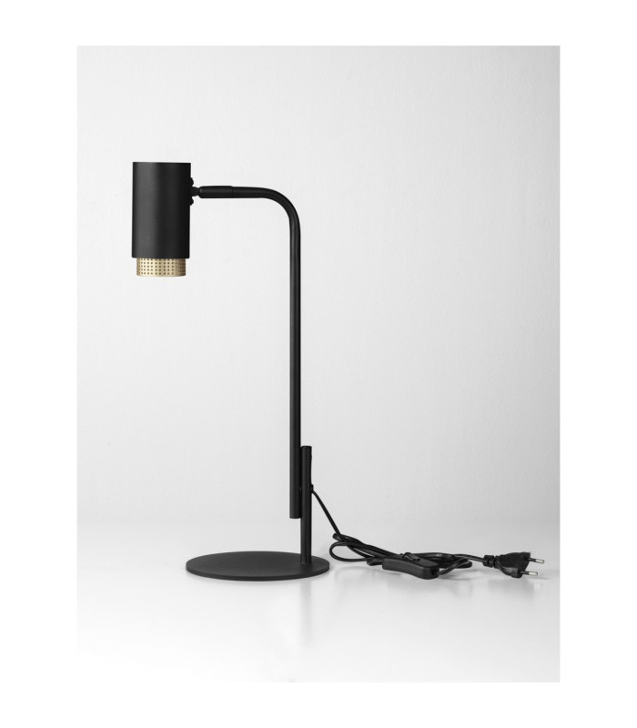 Nessi Desk Task Lamp Sandy Black Gold LED GU10 1x10W-3