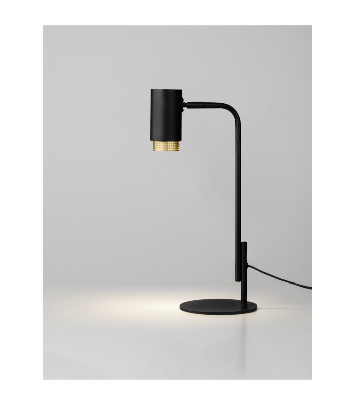 Nessi Desk Task Lamp Sandy Black Gold LED GU10 1x10W-4