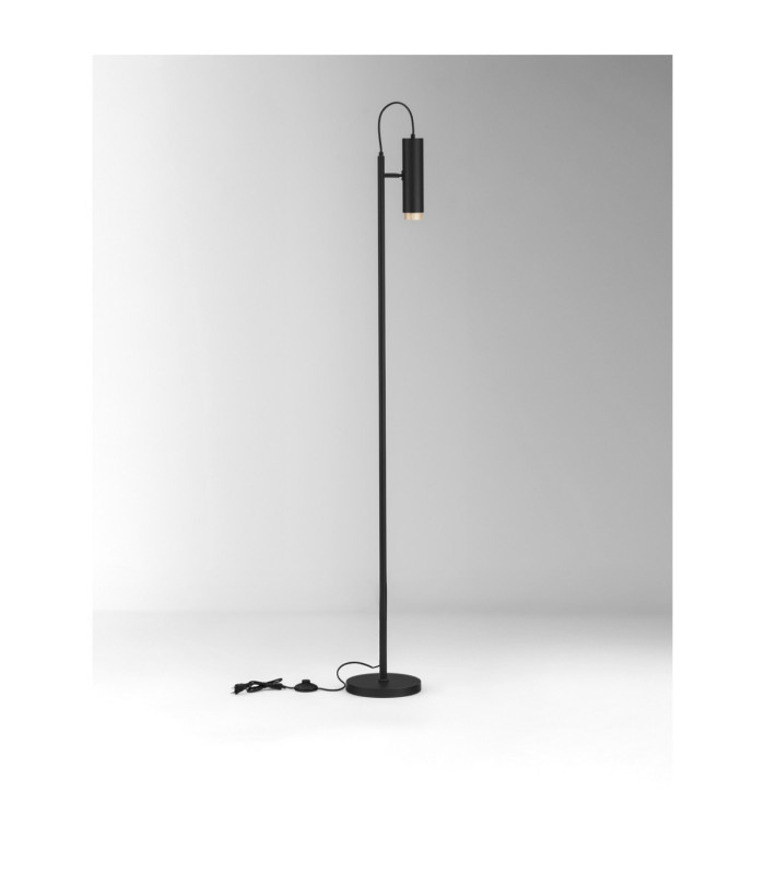 Nessi Task Floor Lamp Sandy Black Gold LED GU10 1x10W-3