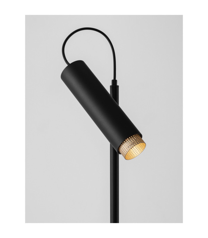 Nessi Task Floor Lamp Sandy Black Gold LED GU10 1x10W-5