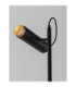 Nessi Task Floor Lamp Sandy Black Gold LED GU10 1x10W-6