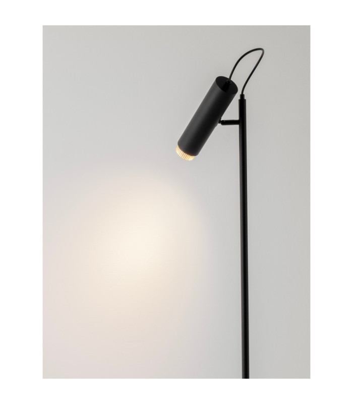 Nessi Task Floor Lamp Sandy Black Gold LED GU10 1x10W-7