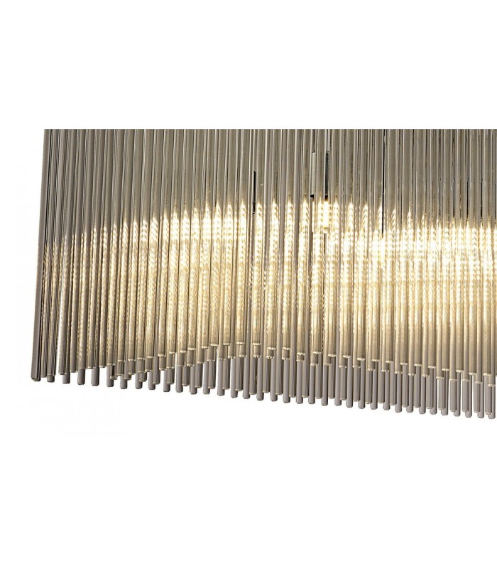 Ceiling Pendant Rectangular 10 Light Polished Chrome, Clear Glass - 8