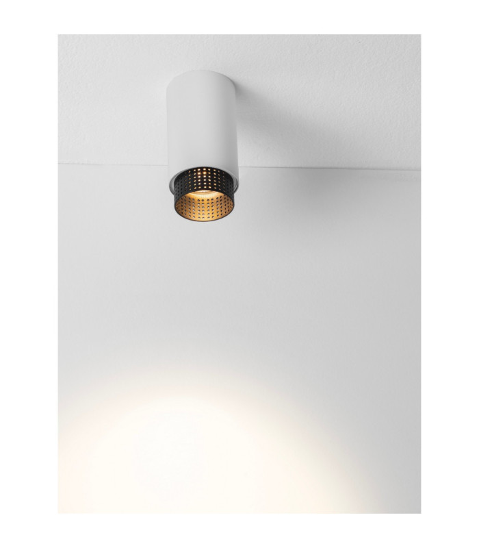 Nessi Surface Mounted Downlight Sandy White Black LED GU10 1x10W-6