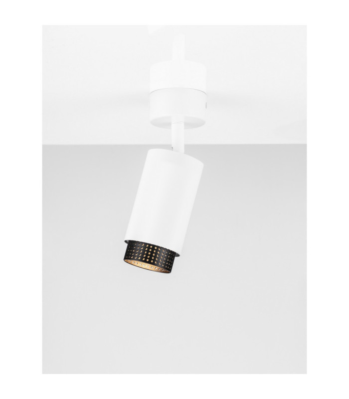 Nessi Adjustable Surface Mounted Downlight Sandy White Black LED GU10 1x10W-5