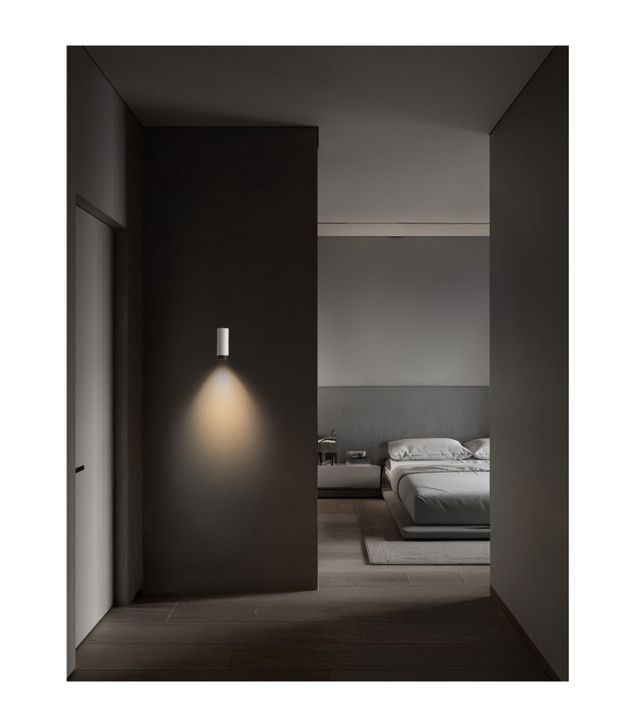 Nessi Wall Lamp Sandy White Black LED GU10 1x10W-2
